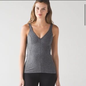 Lululemon Contour Tank Heathered Black